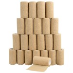 24pcs Self Adhesive Bandage Wraps, 4in 5 Yards, Skin Color