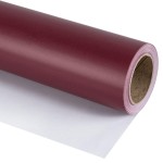 RUSPEPA Wine Red Wrapping Paper Solid Color- Mini Roll - for Christmas, Wedding, Birthday, Shower, Congrats, and Holiday - 17 Inches X 32.8 Feet