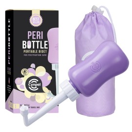 Cynpel Peri Bottle - Portable Travel Bidet for Men or Women - Labour and Maternity Hospital Bag Essentials - After Birth Recovery Tools for Postpartum Mum - Perineal Spray Bottle