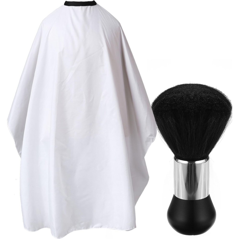 Borogo Professional Hair Cutting Cape with Neck Duster Brush, Salon Barber Cape, Hairdressing Accessories B