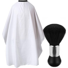 Borogo Professional Hair Cutting Cape with Neck Duster Brush, Salon Barber Cape, Hairdressing Accessories B