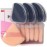 Ocim 10Pcs Triangle Powder Puffs for Face Powder,Soft Velour Triangular Beauty Puff,Makeup Pressed,Baking & Setting Powder Sponge Applicator Pads with Case,Black&Nude