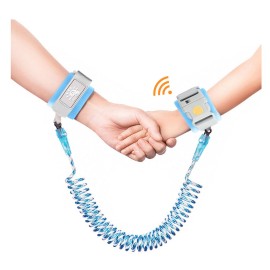 WSZCML Anti Lost Wrist Link,Toddler Harness Walking Leash with Induction Lock,Reflective Child Wrist Leashes for Baby,6.56ft Kids Leash for Supermarket Mall Airport Amusement Park Zoo TravelBlue