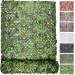 FLYEGO Camo Netting Camouflage Netting, Bulk Roll Mesh Nets Camo Tarp for Hunting Blind Sunshade Car Cover Military Party Decorations Camping Shooting (4.9ft*3.28ft/1.5m*1m, Woodland)