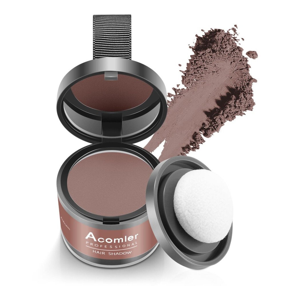 Acomler Instantly Root Cover Up Powder - Hairline Shadow, Touch Up for Thinning, Grey Hair, Eyebrows, Beard Line, Bald Spots (Auburn)