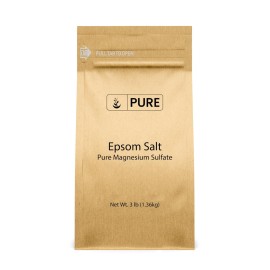 Pure Original Ingredients Epsom Salt, 3 lb, Pure Magnesium Sulfate, Bathing & Soaking