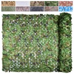 iunio Camo Netting Camouflage Netting, Camo Net Bulk Roll Camouflage Mesh Nets for Hunting Blind Deer Stand Military Party Decorations Sunshade Shooting (Woodland Camo, 4.9ft*3.28ft/1.5m*1m)