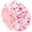 Shower Cap for Women Terry Lined Bath Cap Large Reusable Waterproof Elastic Band Pink Shower Caps for Long Thick Hair Soft Bath Shower Hair Caps