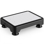 SOYO Mobility One Step Stool, Heavy Duty Indoor Outdoor Non-Slip Small Step Platform Assistive Device for Adult Elderly, Standing Support and Step Riser for Car, Bed, Door, Stair, Bathroom Black-White