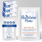 RainbowPana Flushable Wipes, 360 Count, On-The-Go Individually Wrapped for Women and Men - Travel Wipes for Family, Infused With Vitamin E and Natural Aloe, pH Balanced