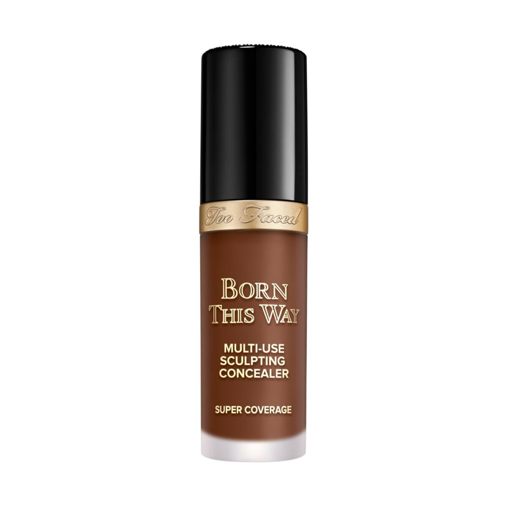 Too Faced Born This Way Super Coverage Multi-Use Concealer | Full Coverage, Non-Comedogenic, Oil Free + Long Lasting Concealer | Hyaluronic Acid, Coconut Water + Alpine Rose | 0.45 Fl Oz, Spiced Rum