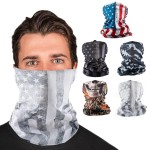 S A Company 5-Pack UV Face Shield | UV 30+ Multipurpose Neck Gaiter Balaclava for Adults