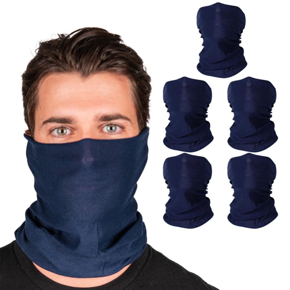 S A Company 5-Pack UV Face Shield | UV 30+ Multipurpose Neck Gaiter Balaclava for Adults