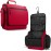 VENTURE 4TH Hanging Travel Toiletry Bag for Women & Men - Travel Organizer with Expandable Compartments & Removable Clear Pouch for Toiletries (Red)