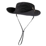 Comhats UPF 50 Sun Hats Wide Brim Summer Safari Hat Fishing Hiking Boonie Hats for Men Big Head Waterproof Black X-Large XX-Large XL XXL