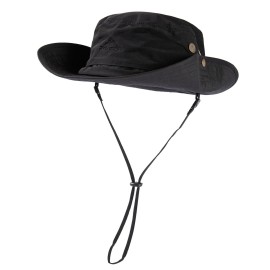 Comhats UPF 50 Sun Hats Wide Brim Summer Safari Hat Fishing Hiking Boonie Hats for Men Big Head Waterproof Black X-Large XX-Large XL XXL