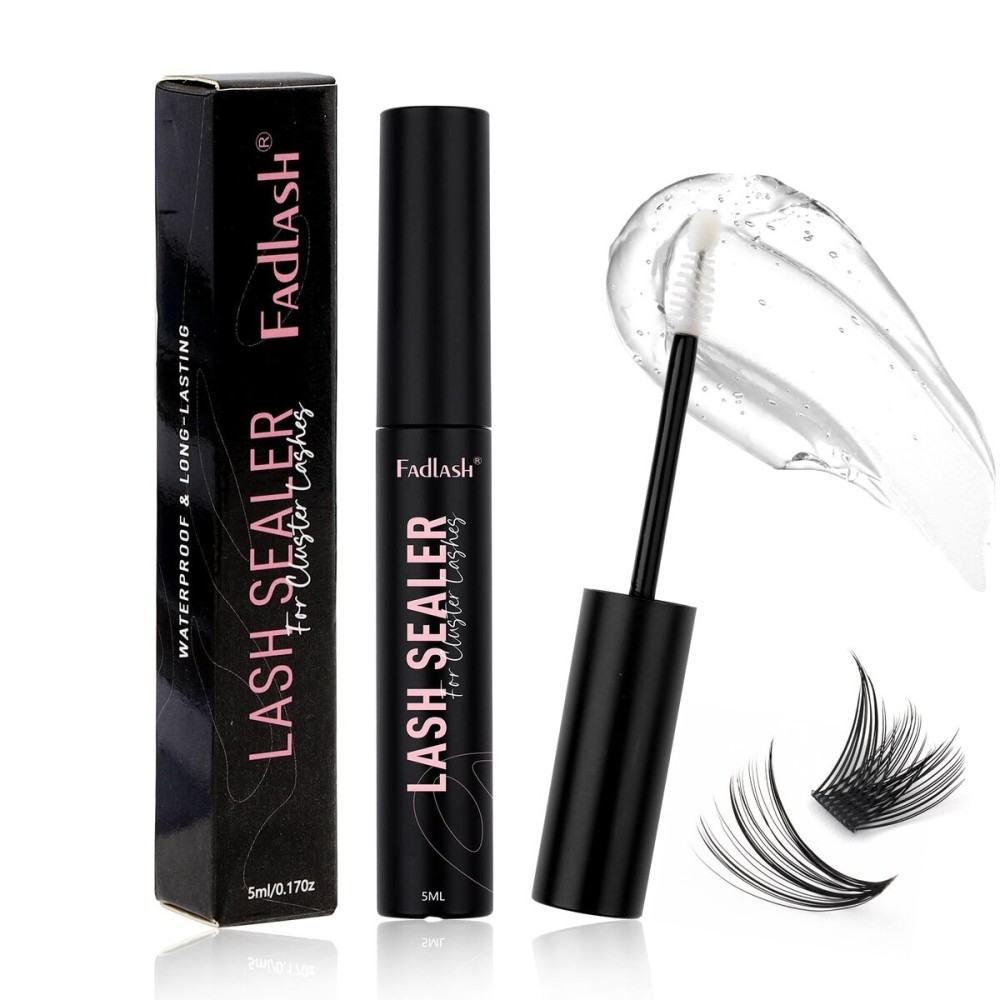 Lash Sealant for Eyelash Extensions Lash Seal Overnight Lash Sealer for Cluster Lashes Long-Lasting Retention Lash Seal Lash Overnight Sealer Eyelash Sealer Coating (Clear, 5ml)