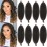 Springy Afro Twist Hair 16 inch Pre-Separated Braiding Hair 8 Packs Marley Twist Braiding Hair for Distressed Faux Locs Spring Twist Hair Extensions for Women (1B/27, 16 Inch (Pack of 8))