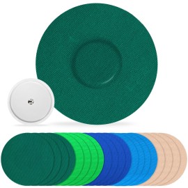 funpatch 20Pack Libre 2 Sensor Covers, Freestyle Waterproof Libre 2 Adhesive Patches Flexible CGM Tape Non-Glue Central Full Cover Hypoallergenic & Latex-Free Long-Lasting for 14 Days, Sapphire