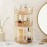 Aveniee Rotating Makeup Organizer for Vanity, 3 Tier Perfume Skincare Organizers and Storage for Bathroom Countertop, Clear Spinning Counter Shelf Cosmetic Holder for Dresser,Gold