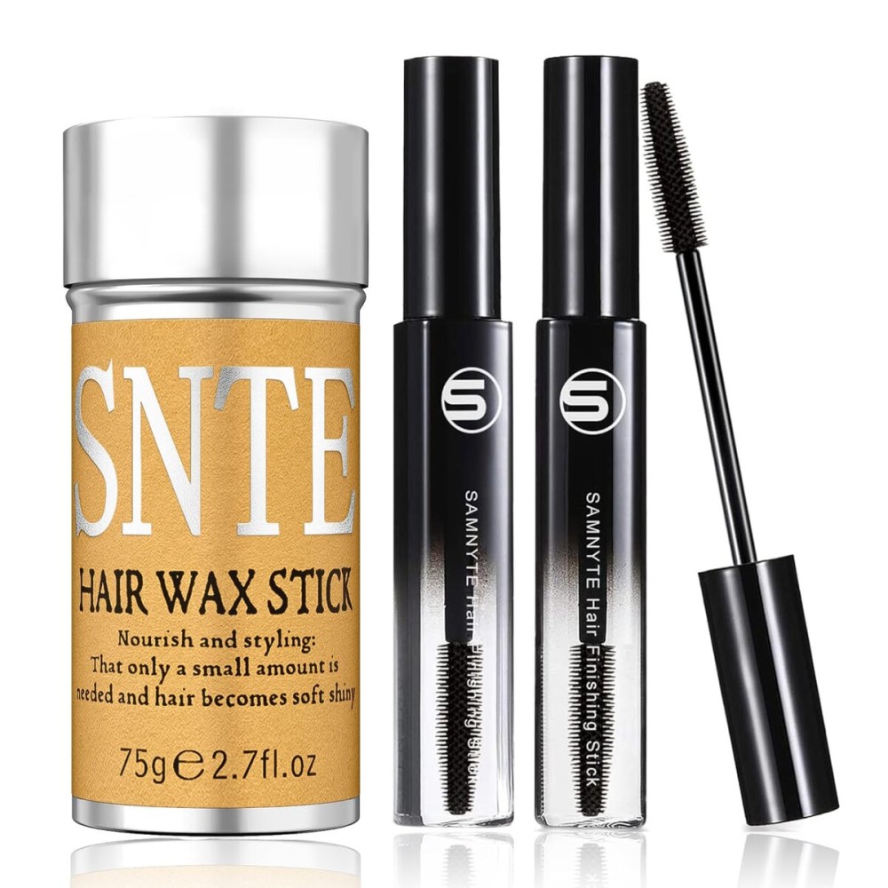 Samnyte Hair Wax Stick for Flyaways, Fly Away Hair Tamer Stick for Baby Hair, Hair Finishing Stick Works in 3 Seconds, Hair Wax Stick for Long-Lasting Fixed Hair Styling, Wax Stick for Hair