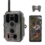 Meidase P200 Trail Camera WiFi Bluetooth, Game Camera with 48MP 1296p, 100ft Night Vision, Cell Phone App, Fast 0.1s Trigger Speed Motion Activated, Waterproof