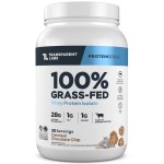 Transparent Labs Grass-Fed Whey Protein Isolate - Naturally Flavored, Gluten Free Whey Protein Powder with 28g of Protein per Serving & 9 Amino Acids - 30 Servings, Oatmeal Chocolate Chip Cookie