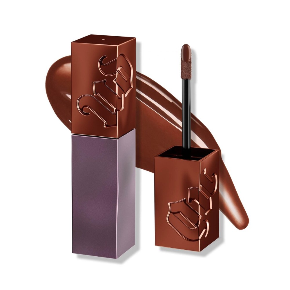 Urban Decay Vice Lip Bond Glossy Longwear Liquid Lipstick (Kissing Frenzy - Deep Warm Apricot Nude), Transfer-proof, Smudge-proof, Up to 16HR Wear, Vegan, Cruelty-free - 0.14 fl oz