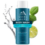 Oars + Alps Body Wash for Men, Mens Body Wash with Vitamin E and Antioxidants, Moisturizing, Hydrating, Paraben & Sulfate Free Cleanser, Fresh Ocean Splash, 1pk