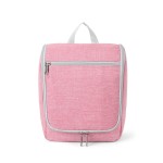 Della Gao Hanging Travel Toiletry bag for Women, Water-resistant Durable Nylon Toiletries Organizer for Cosmetics, Makeup Brushes, Bathroom Bag, Pink