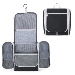 Della Gao Hanging Toiletry Bag for Men and Women, Large Capacity Cosmetics Makeup Bag Toiletries Organizer, Bathroom Bag, Water-Resistant Nylon, Black