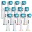Replacement Toothbrush Heads Compatible with Oral B Braun 12 Pcs Professional Electric Toothbrush Heads Brush Heads Replacement for Heads Refill Pro 500/1000/1500/3000/3757/5000/7000/7500/8000