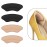 Heel Grips Liner Cushions Inserts for Loose Shoes, Heel Pads Snugs for Shoe Too Big Men Women, Filler Improved Shoe Fit and Comfort, Stop Heel Slip and Blister (4 Pairs) (H Pale Apricot+Black)