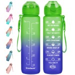 Enerbone 32 oz Water Bottle with Times to Drink and Straw, Motivational Drinking Water Bottles with Carrying Strap, Leakproof BPA & Toxic Free, Ensure You Drink Enough Water for Fitness Gym Outdoor