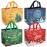 Aviski 4PCS Christmas Gift Bags,Christmas Tote Treat Bags with Handles, Bags, Non-Woven Bags for Gifts Wrapping Shopping, Xmas Party Supplies
