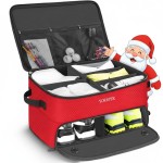 YOREPEK 2 Layer Golf Trunk Bag Organizer, Sturdy Golf Trunk Storage Storing 2 Pair Shoes and Golfing Essentials for Women In One, Towel, Hats, Cleaner Brush, Divot Tool, Gifts for Women Golfers, RED