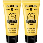 Bee Bald SCRUB Exfoliating Pre-Shave Provides a Deep Clean & removes pore clogging dirt, oil & dry, flaky skin. Prepares Your Skin for a Super Close Shave, 3 Fl Oz (Pack of 2)