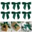 AIMUDI Twist Tie Bows for Treat Bags 3.5 Hunter Green Satin Ribbon Bows for Crafts Premade Bows with Twist Ties for Christmas Cake Pop Candy Apple Small Bows for Gift Wrapping Wedding Decor, 50 PCs