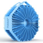 iTokGoK Silver-Infused 2-in-1 Silicone Body Scrubber, Double-Sided Design Body Brush Body Scrubber Exfoliating Body Brushes for Sensitive Skin for Showering, Silicone Loofah - Sky Blue