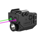 SOLOFISH 500lm Pistol Light Laser Combo with Strobe & Memory, Slidable Purple Green Laser and Gun Light Fits Full & Compact (Laser Output is <5mW, Class IIIA)