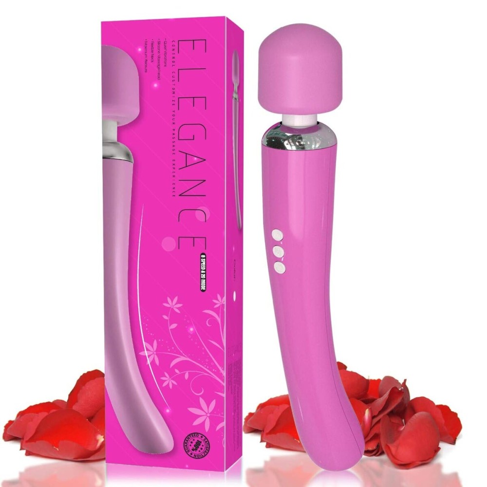 Metooka Therapeutic Cordless Massager - Powerful Massage Tool Handheld 8 Speeds 20 Patterns - Rechargeable Hand Massagers for Sore Muscles - Hand Held Massage Tool for Neck & Back