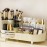 360 Rotating Vanity Makeup Organizer with Brush Holder, Large Spinning Cosmetic Storage for Skincare, Perfumes and Lotions