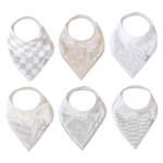Copper Pearl 6 Pack Soft Cotton Baby Bibs for Drooling and Teething, Absorbent Drool Bibs for Baby Girl and Boy, Adjustable to Fit Newborns to Toddlers, Tons of Styles (Henry Set)
