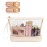 Ethereal Clear Makeup Bag, Cream Small Cosmetic Bag Travel Makeup Bag for Women TSA Approved Toiletry Bag Portable Makeup Pouch