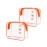 WANDF TSA Approved Toiletry Bag, 2 Packs Travel Clear Toiletry Bag, Quart Size Makeup Cosmetic Pouch with Zipper, Carry-On Airport Compliant Bag for Women and Men (2pcs Orange)