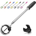 Golf Ball Retriever, Balls Retriever Telescopic for Water with Spring Release-Ready Head, Ball Retriever Tool Golf with Locking Clip, Grabber Tool, Golf Accessories Golf Gift for Men (Black, 9ft)