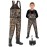 TIDEWE Chest Waders for Toddler & Children, Neoprene Waterproof Insulated Hunting & Fishing Youth Waders for Boy and Girl, Cleated Bootfoot Kids Wader, Next Camo Evos (Size 14)