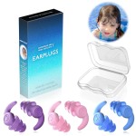 Kids Swimming Ear Plugs, 3 Pairs Waterproof Silicone Reusable Earplugs, Ear Protection for Pool Swimming Showering for Child 4-12 Years Old