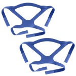 CPAP Mask Headgear Strap - Universal for CPAP Masks, Comfortable Durable Stretchy Material, Standard Gray (Headgear Only) (Blue, 2-Pack)