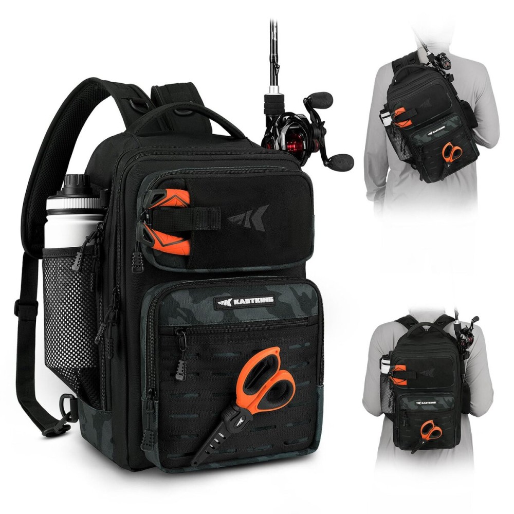 KastKing BlowBak Tactical Sling Tackle Bag-Lightweight Fishing Backpack Storge Fishing Gear and Equipment,Gift for Men